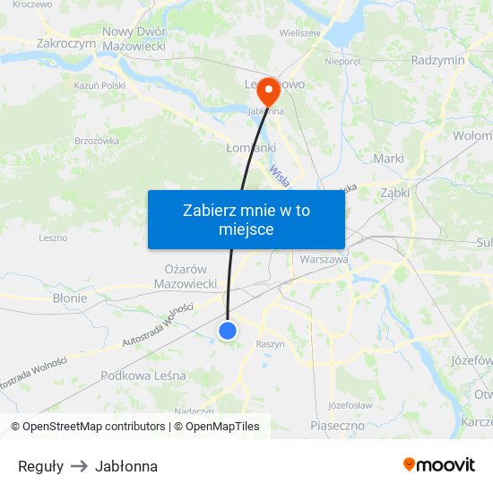 Reguły to Jabłonna map