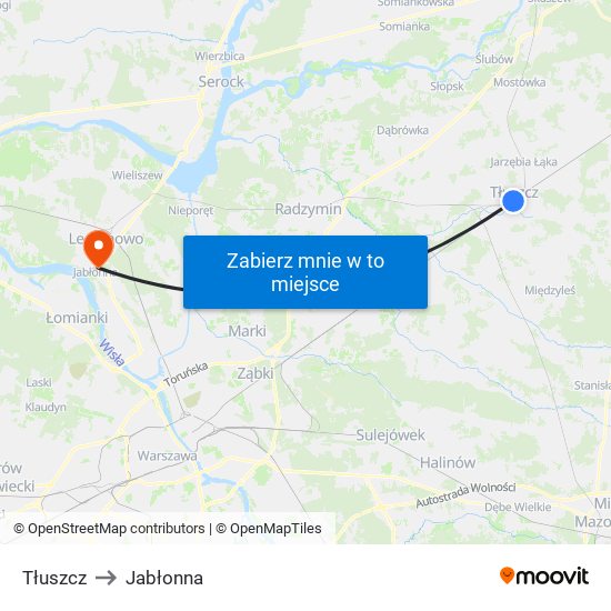 Tłuszcz to Jabłonna map