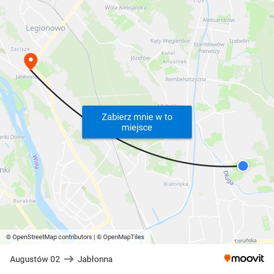 Augustów 02 to Jabłonna map