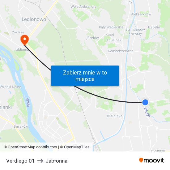 Verdiego 01 to Jabłonna map