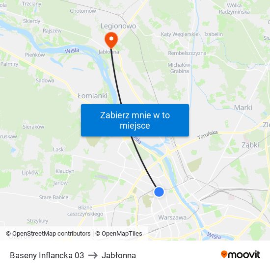 Baseny Inflancka 03 to Jabłonna map