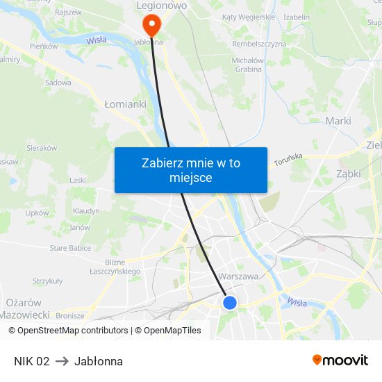 NIK 02 to Jabłonna map