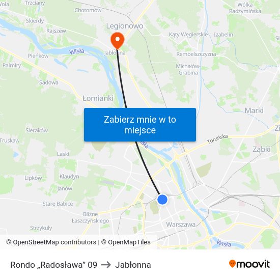 Rondo „Radosława” to Jabłonna map