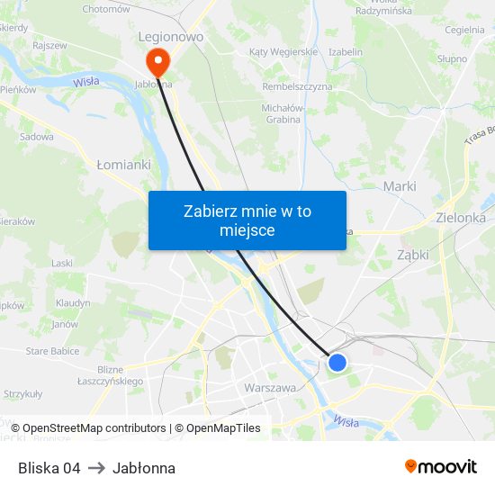 Bliska 04 to Jabłonna map