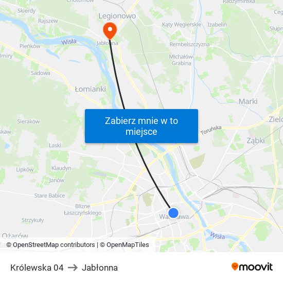Królewska 04 to Jabłonna map