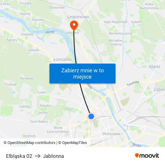 Elbląska 02 to Jabłonna map