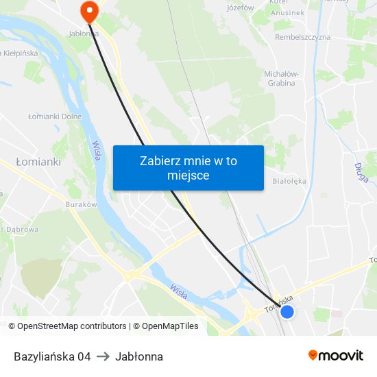 Bazyliańska 04 to Jabłonna map