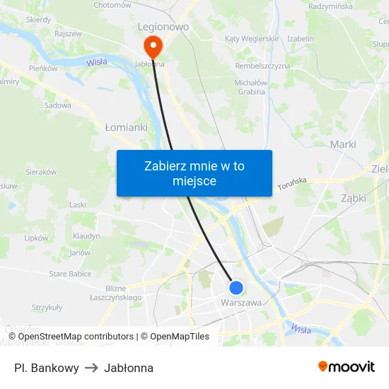 Pl. Bankowy to Jabłonna map