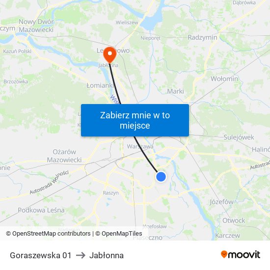 Goraszewska 01 to Jabłonna map