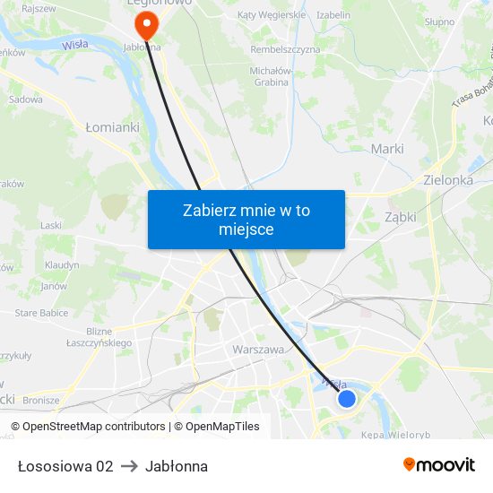 Łososiowa 02 to Jabłonna map