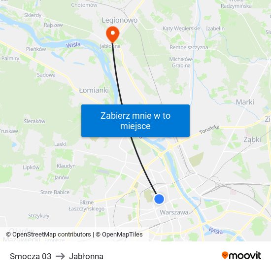 Smocza 03 to Jabłonna map