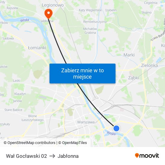 Wał Gocławski 02 to Jabłonna map