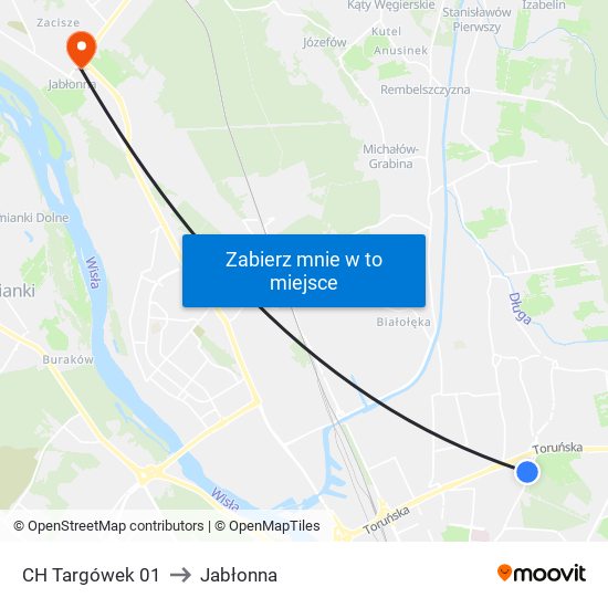 CH Targówek 01 to Jabłonna map