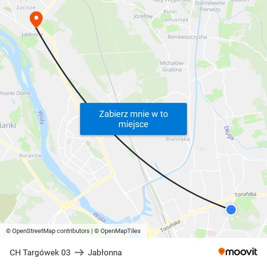 CH Targówek 03 to Jabłonna map