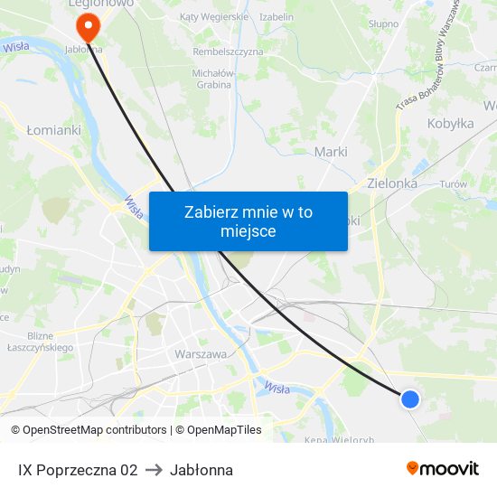 IX Poprzeczna 02 to Jabłonna map