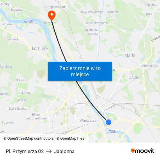 Pl. Przymierza to Jabłonna map