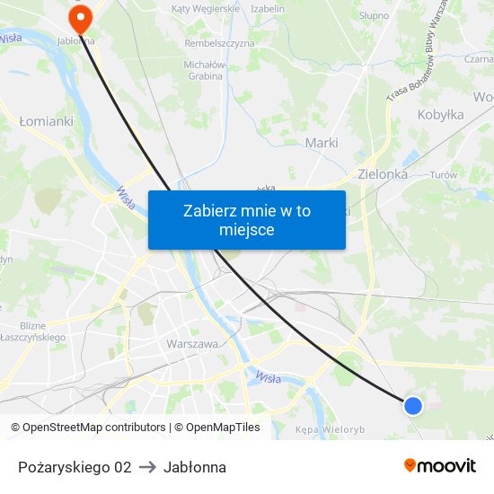 Pożaryskiego to Jabłonna map