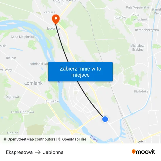 Ekspresowa to Jabłonna map
