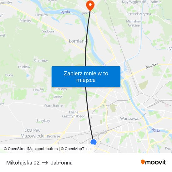 Mikołajska 02 to Jabłonna map