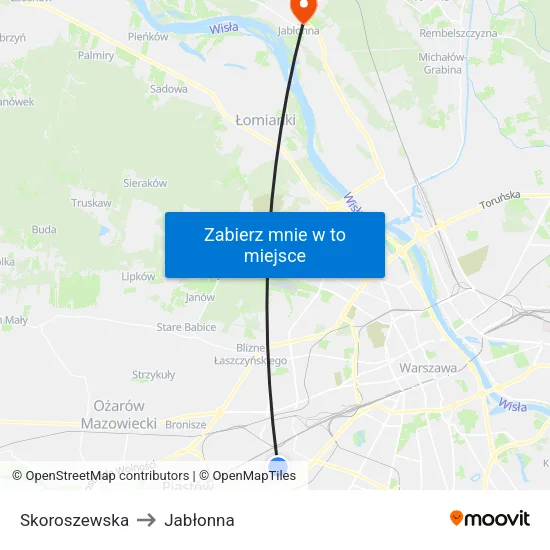Skoroszewska to Jabłonna map