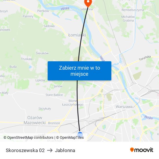 Skoroszewska 02 to Jabłonna map