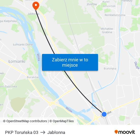 PKP Toruńska 03 to Jabłonna map