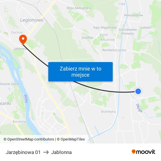 Jarzębinowa 01 to Jabłonna map