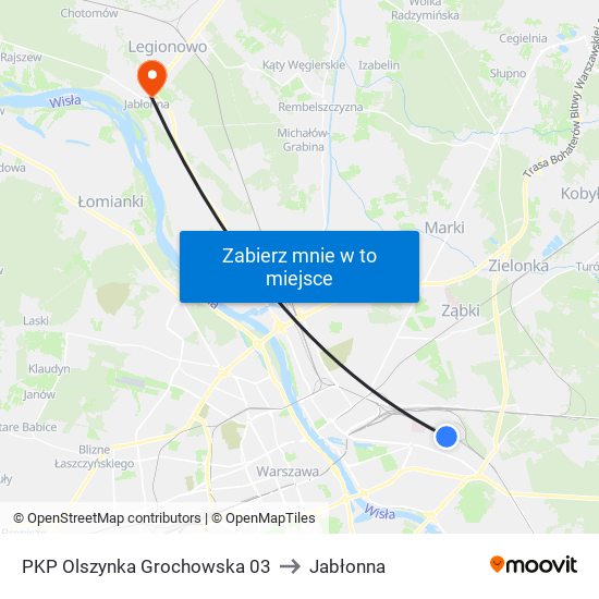 PKP Olszynka Grochowska 03 to Jabłonna map