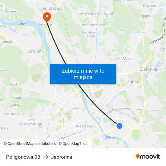 Poligonowa 03 to Jabłonna map