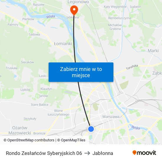 Rondo Zesłańców Syberyjskich 06 to Jabłonna map