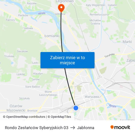 Rondo Zesłańców Syberyjskich 03 to Jabłonna map