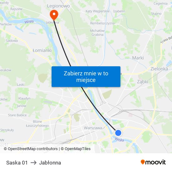 Saska 01 to Jabłonna map