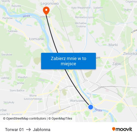 Torwar 01 to Jabłonna map