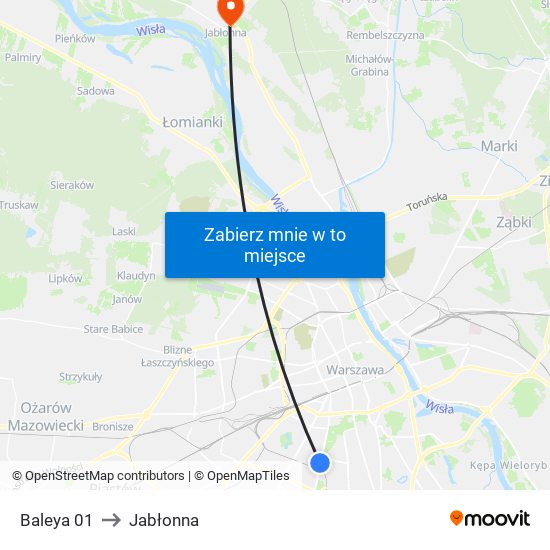 Baleya 01 to Jabłonna map