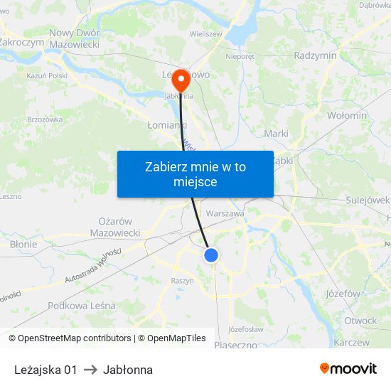 Leżajska 01 to Jabłonna map