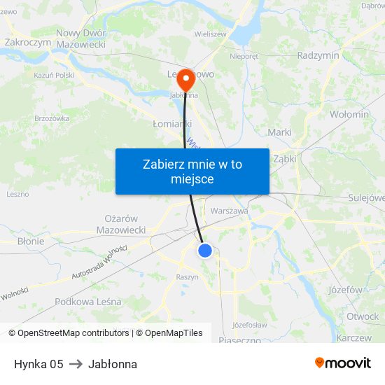 Hynka 05 to Jabłonna map