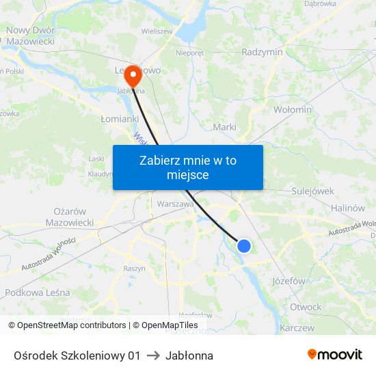 Ośrodek Szkoleniowy 01 to Jabłonna map