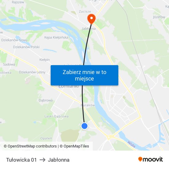 Tułowicka 01 to Jabłonna map