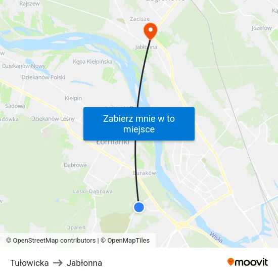 Tułowicka to Jabłonna map