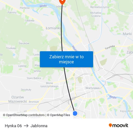 Hynka 06 to Jabłonna map