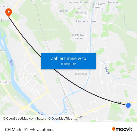 CH Marki 01 to Jabłonna map