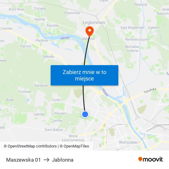 Maszewska 01 to Jabłonna map