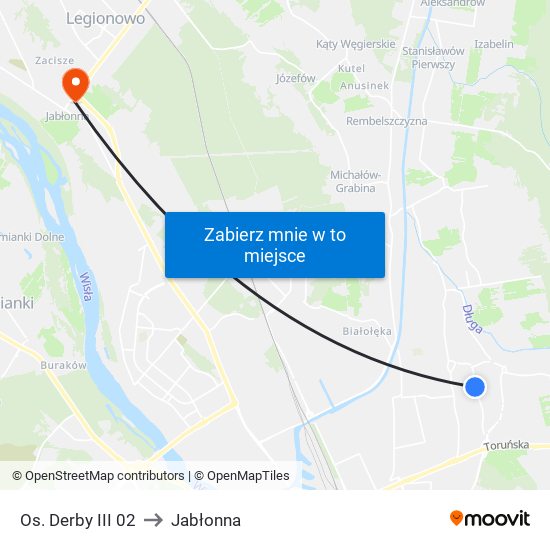 Os. Derby III 02 to Jabłonna map