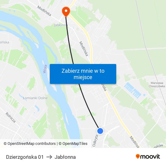 Dzierzgońska 01 to Jabłonna map