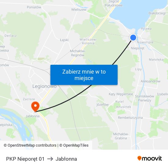 PKP Nieporęt 01 to Jabłonna map