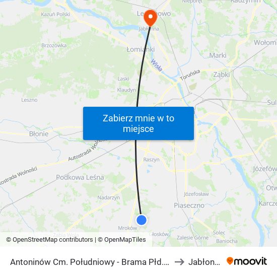 Antoninów Cm. Południowy - Brama Płd. 01 to Jabłonna map