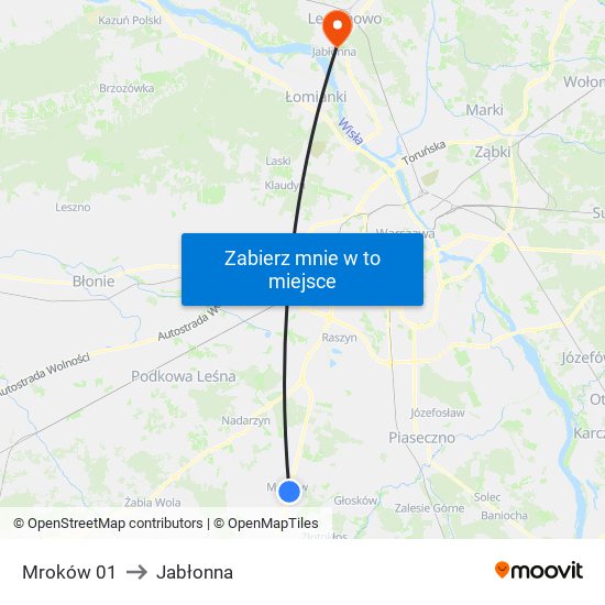 Mroków 01 to Jabłonna map