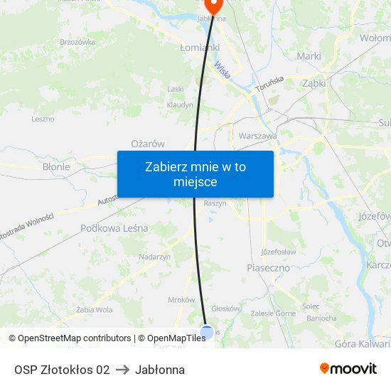 OSP Złotokłos 02 to Jabłonna map