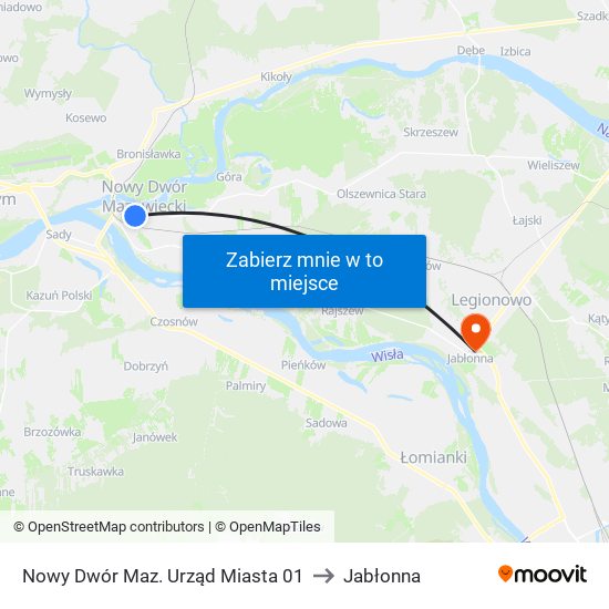 Nowy Dwór Maz. Urząd Miasta 01 to Jabłonna map