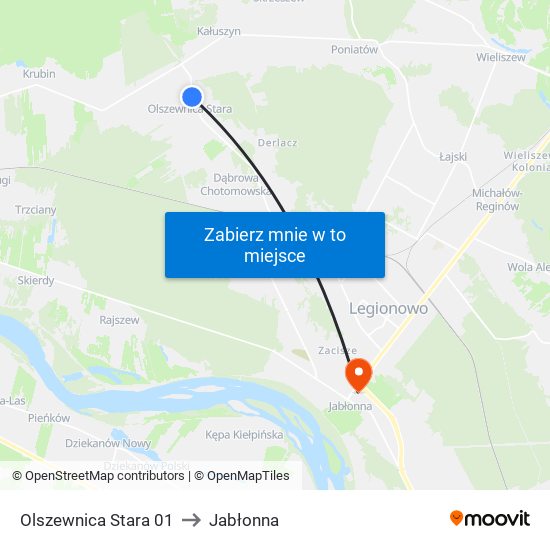 Olszewnica Stara to Jabłonna map